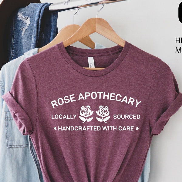 Rose Apothecary Shirt, Schitt Creek Shirt, Rosebud Motel Shirt, Handcrafted with Care, Moira Rose Shirt, David Rose Shirt, Schitt Creek Gift