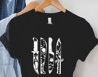 Horror Movie Shirt, Horror Movie Characters Shirt, Horror Knives Shirt, Halloween Party Shirt, Halloween Costume Tee, Halloween Tee