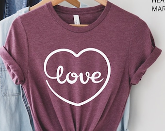 Camisa de amor, camisa de amor del día de San Valentín, camisa de amor de San Valentín, camiseta de San Valentín, camisa de amor de San Valentín, regalo para el día de San Valentín