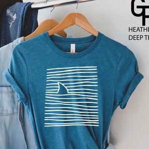 Shark Fin Shirt, Shark Swimming Shirt, Funny Shark T-Shirt, Cool Shark Shirt, Shark T-Shirt, Weekend Shirts, Holiday Shirts, Funny shirt