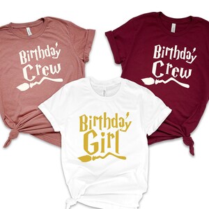 Birthday Girl & Crew Shirt, Birthday Girl Shirt, Birthday Crew Shirt, Wizard Shirts, Birthday Shirt, Family Shirts, Birthday Party Shirts