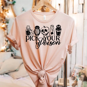 Halloween Shirt,Pick your Poison Shirt,Halloween Shirt For Women,Halloween Gift for Mom,Halloween Matching Shirt,Halloween Gift for kids tee