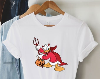 Camisa de Halloween del pato Donald de Disney, camisa del pato Donald, camisas de niños de Halloween, camisa de Halloween de Disney, camisa de niño de Disney, camisa de Halloween