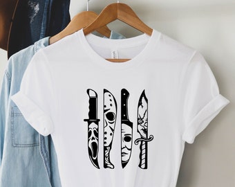 Horror Movie Shirt, Horror Movie Characters Shirt, Horror Knives Shirt, Halloween Party Shirt, Halloween Costume Tee, Halloween Tee