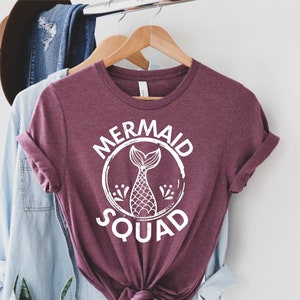 Funny Mermaid Squad Shirt, Mermaid Party T-Shirt, Mermaid Birthday T Shirt, Bridal Party Shirt, Girls Mermaid Tee, Funny Squad T-Shirt