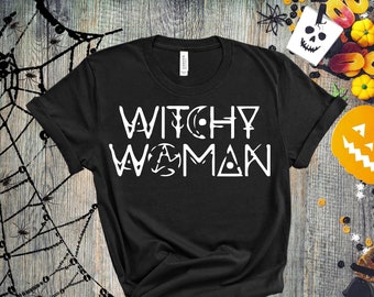 Witchy Woman Shirt, Witch Shirt, Funny Halloween Shirt, Halloween Tee ...