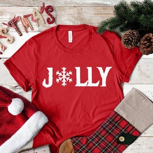 Jolly Christmas Shirt, Women's Christmas Shirt, Christmas Shirts For Women, Family Christmas Shirts, Holiday Tee,  Christmas Party Shirt