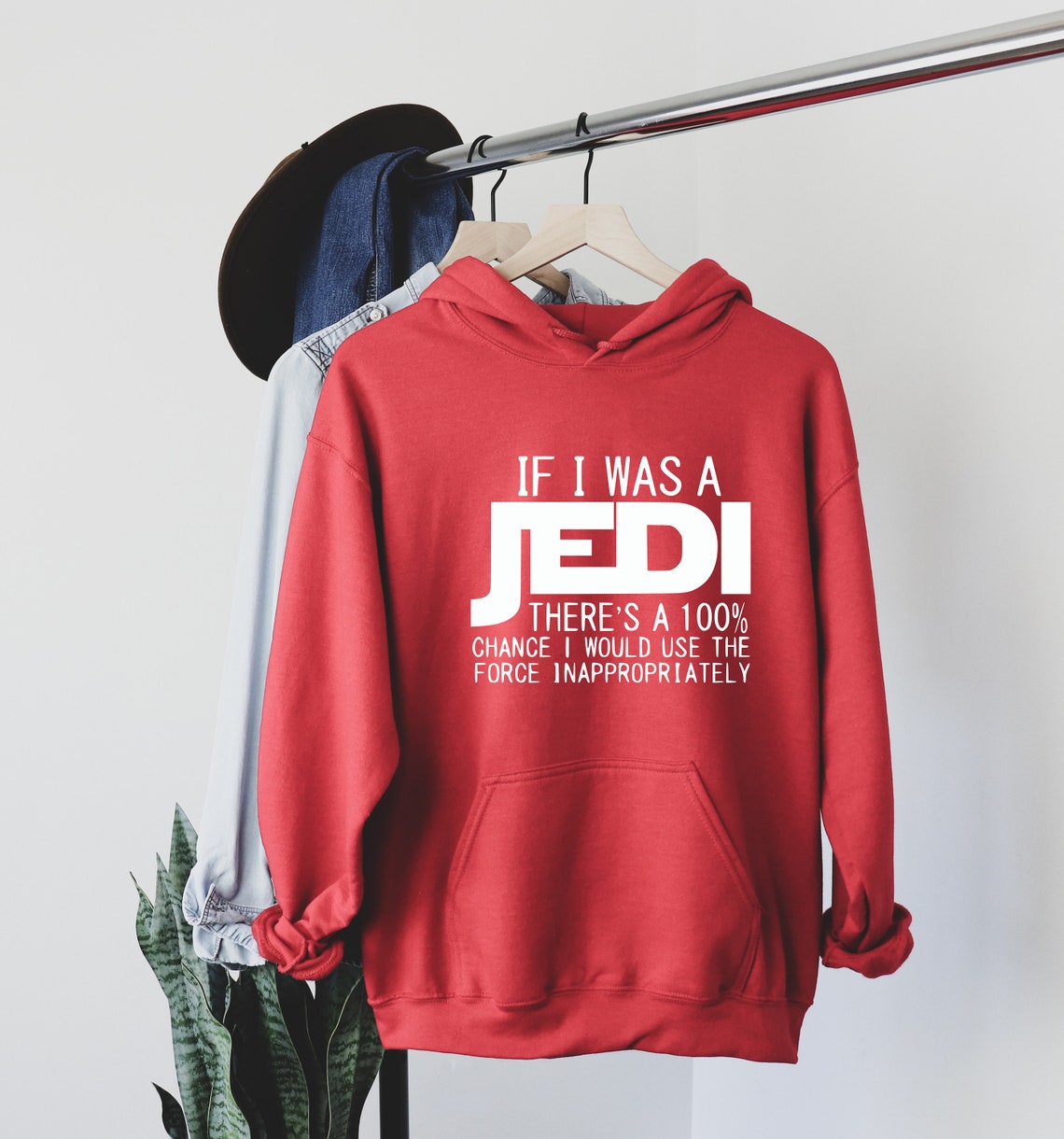 If I was a Jedi Hoodie Jedi Hoodies Star Wars Hoodie Family Etsy
