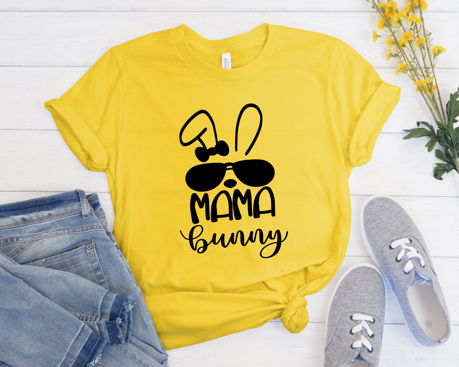 Mama Bunny Shirt Bunny Mommy Shirt Mom Easter T-Shirt Mom | Etsy