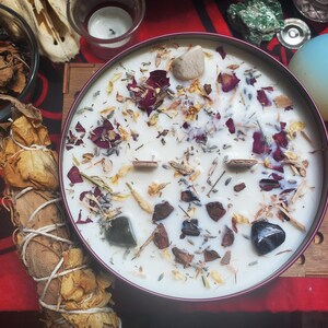 Full Moon Ritual Soy Intention Herbal Woodwick Candle