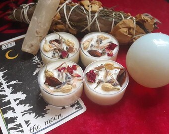 Full Moon Ritual Intention Soy Tea Light Candles