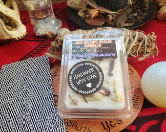 Velas de cera derretidas para adivinhação visionária, oráculo e feitiços de intenção em soja.