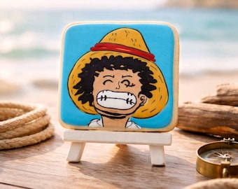 One Piece Inspired– Painted Iced sugar cookie.