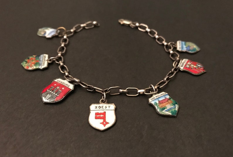 German Charm Bracelet My Collection of Shield Charms A German Girl