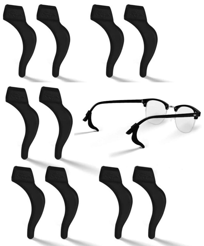 Eyeglass Arm Grips Black and White / Sports Eyewear Ear Grip / Etsy