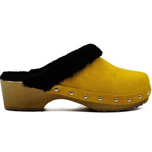 Winter Clogs, Sheepskin Leather, Clogs, Handmade Clogs, Sweden, mother day gift, Natural, Clogs Shoes, Christmas Shoes, Birthday Gift