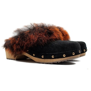 Winter Clogs, Sheepskin Leather, Clogs, Handmade Clogs, Sweden, Christmas Gift, Natural, Clogs Shoes, mother day gift, Birthday Gift