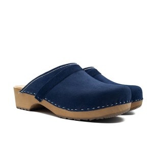 Handmade Swedish Clogs for Women - Classic Wooden Clogs with Heel - Perfect Christmas Gift