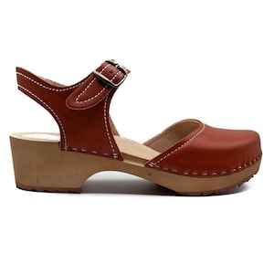 Vegan Clogs, Clogs, Low Sandals, Vegan leather, Brown Vegan Clogs, Swedish Clogs, Clogs for women, Clogs Shoes, Low Heel , mother day gift
