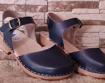 MB Clogs Lady Cuir huil/é obstrue Noir