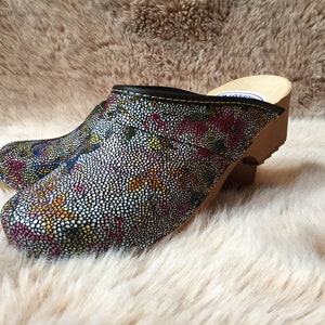 Handmade Swedish Clogs and Mules for Women - Stylish Heeled Clogs, Garden Clogs.