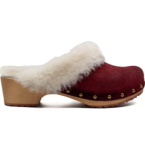 Winter Clogs, Sheepskin Leather, Clogs, Handmade Clogs, Sweden, mother day gift, Natural, Clogs Shoes, Christmas Shoes, Birthday Gift
