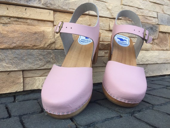 Sandalias suecas de zuecos cuero natural sandalias de zuecos | Etsy México
