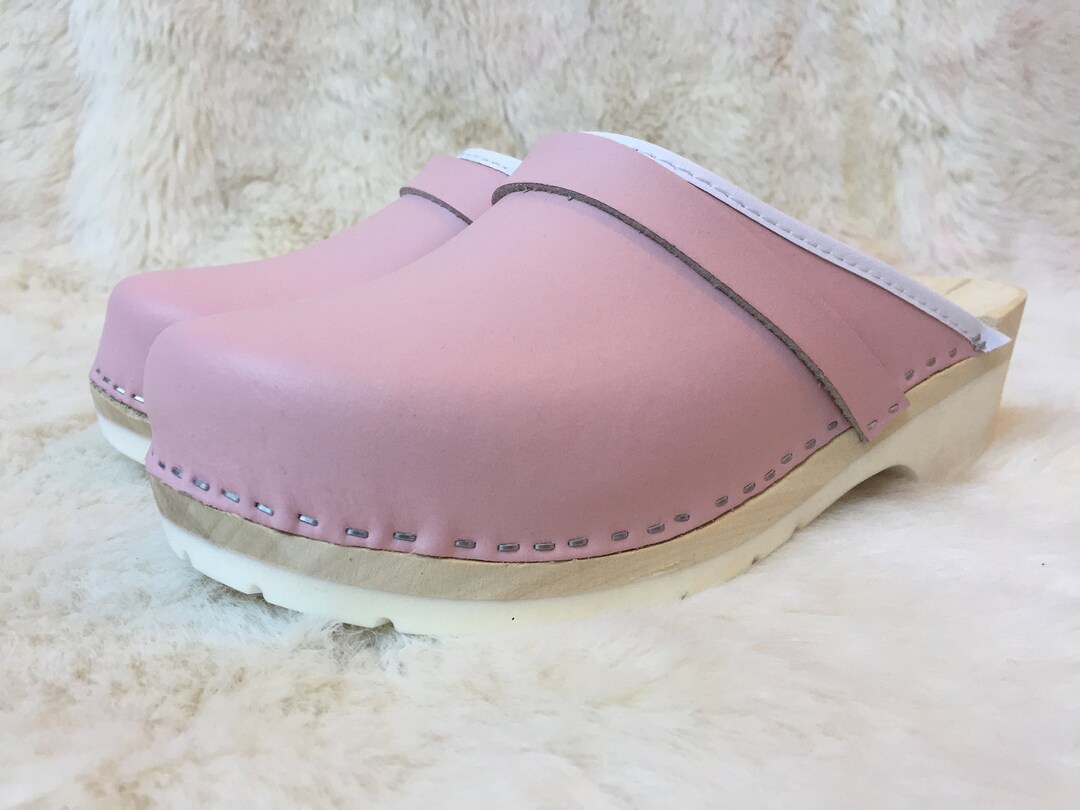 Sandales Sabots En Bois Avec Flamant Rose - Taille 8 (US 6), Neuves Sans Boîte