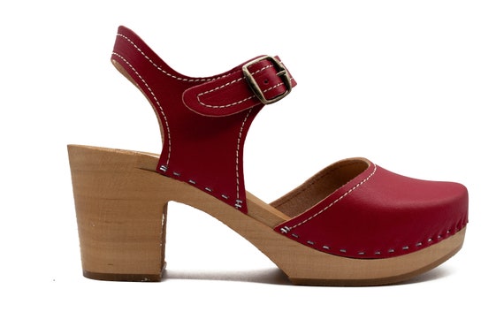 Vegan Clogs Clogs Sandals Vegan Leather Red Vegan Clogs