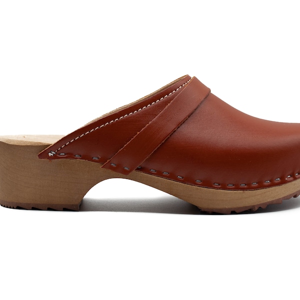 Vegan Clogs, Handmade clogs, Vegan leather, Brown Vegan Clogs, Swedish Clogs, Clogs for women, Clogs Shoes, Low Heel, Mules, mother day gift