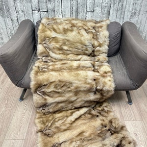 Luxury Fox Fur Blanket Throw: Handmade Cozy Genuine Fur