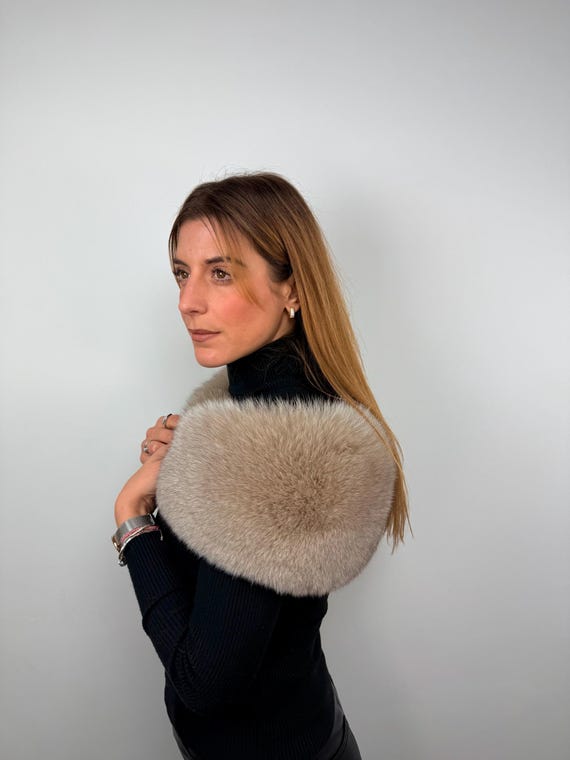 Elegant Fur Collar, Real Fur Stole, Fox Collar, Fluffy Collar