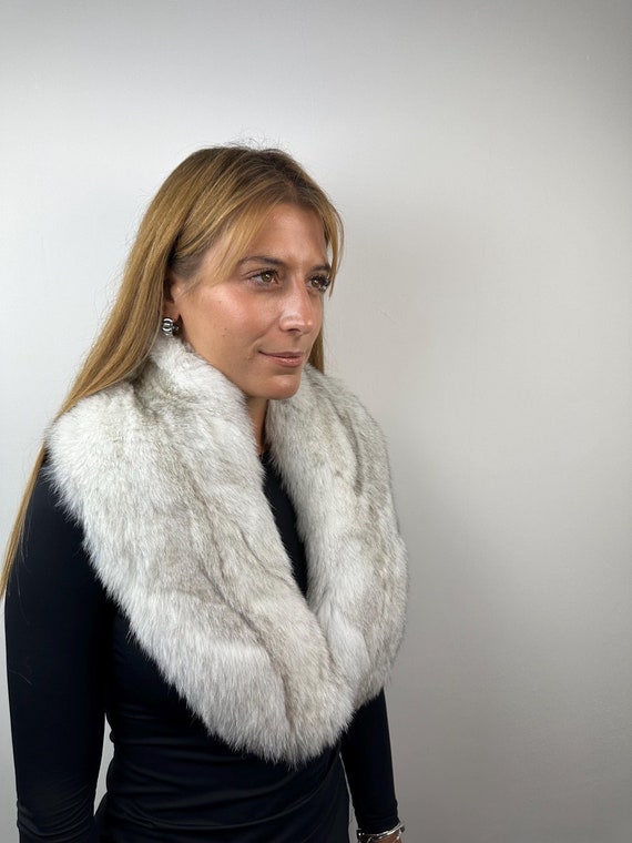 Luxury Fur Collar, real fur collar, fox collar, fur fox stole collar, fluffy collar