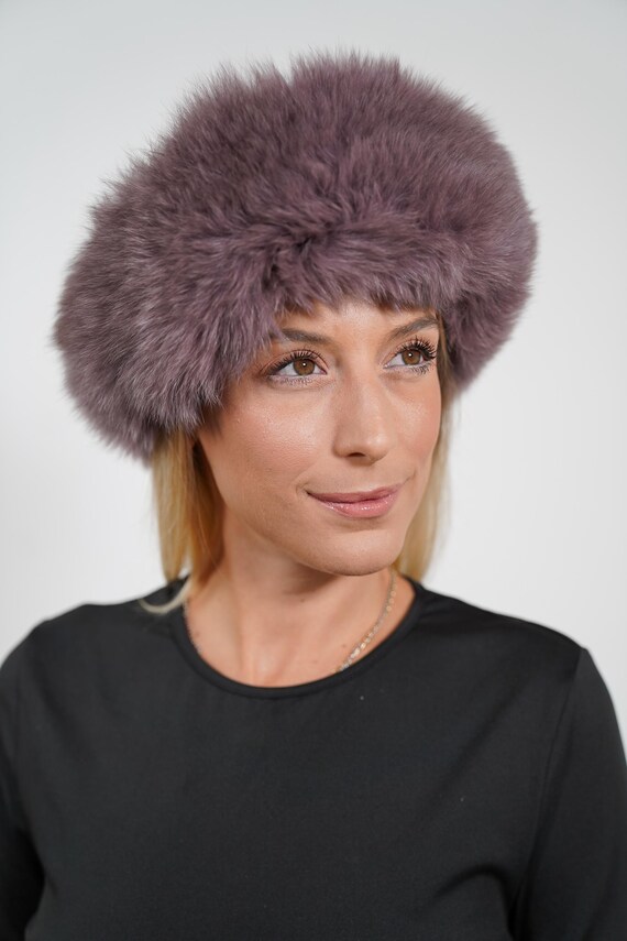Luxury Fox Fur Headband: Warm Fluffy Fur Headwear
