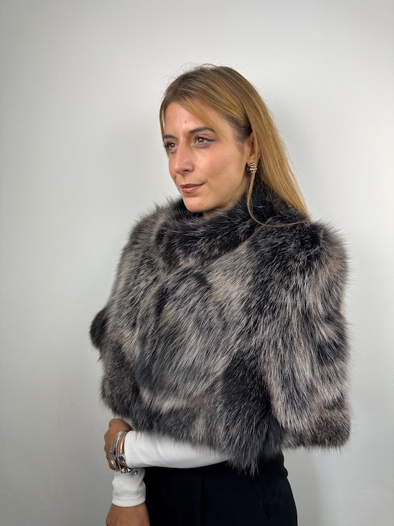 Luxury Fur Stole, Real Fur Shawl Wrap, Fox Fur Etole Bolero