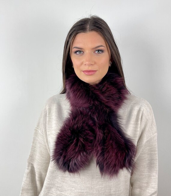 Fur fox scarf, fur scarf, fur accessories, fur collar, cozy and fluffy collar