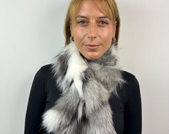 Handmade Fox Fur Scarf: Cozy Collar (35.5 Inches)