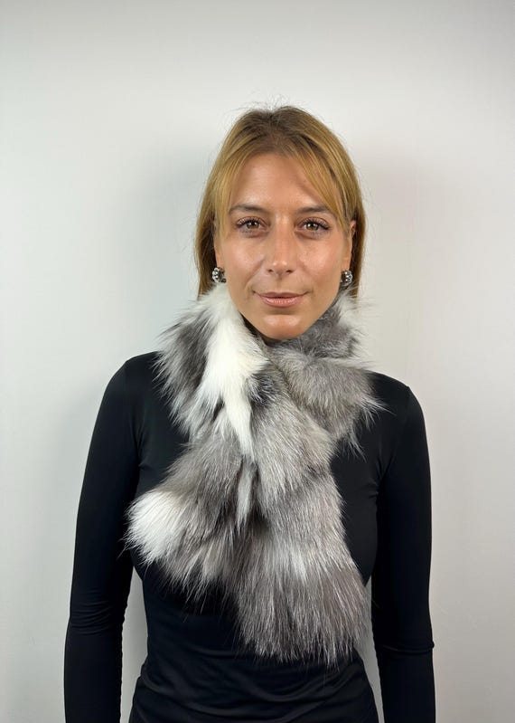 Fur scarf, fox fur scarf, fur collar, cozy and fluffy collar