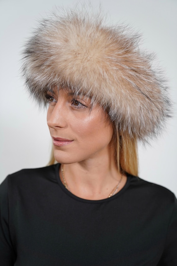 Luxury Fur Headband: Real Crystal Fox, Warm and Fluffy Headband