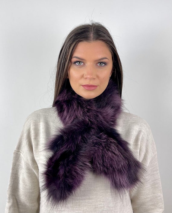 Fur fox scarf, fur scarf, fur accessories, fur collar, cozy and fluffy collar