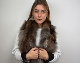 Handmade Fox Fur Scarf: Cozy Collar (47 Inches)