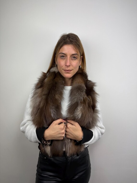 Fur scarf, fox fur scarf, fur collar, cozy and fluffy collar