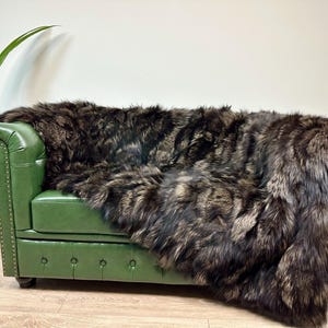 Real Fox Fur Blanket: Luxury Bedspread, Handmade in Greece