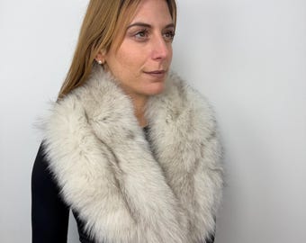 Collo Di Pelliccia Di Volpe Nera - Vera Pelliccia Per Giacca O Cappotto, Unisex