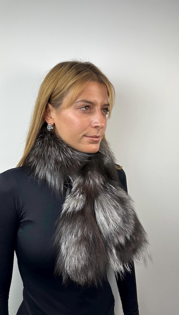 Fur scarf, fox fur scarf, fur collar, cozy and fluffy collar