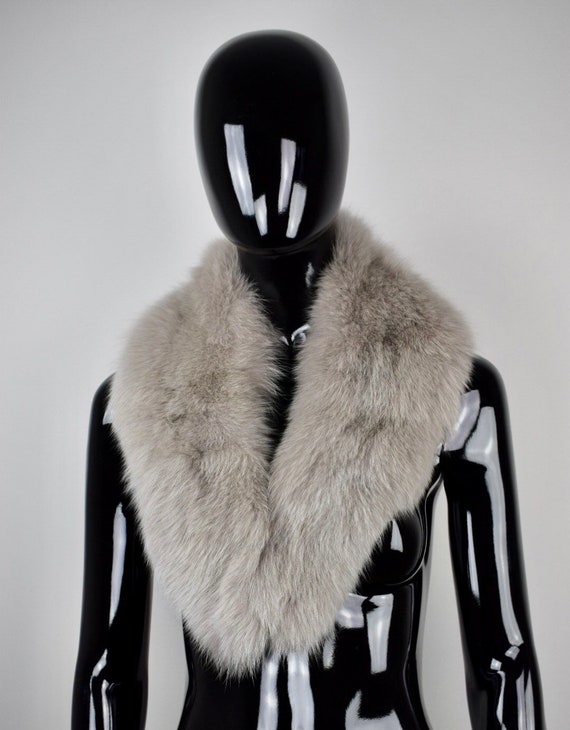 Fur fox collar, real fur stole, fox collar, cozy and fluffy collar