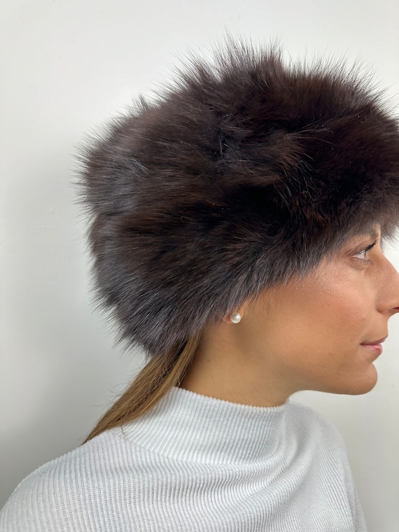 Handmade Brown Fox Fur Hat: Luxury Winter Accessory - Etsy display picture 1