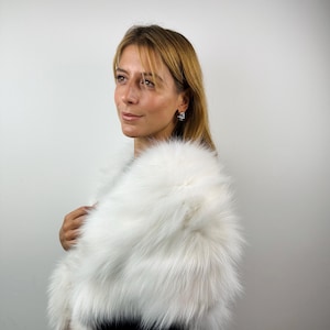 Real Fox Fur Stole: Handmade Bridal Wedding Shawl