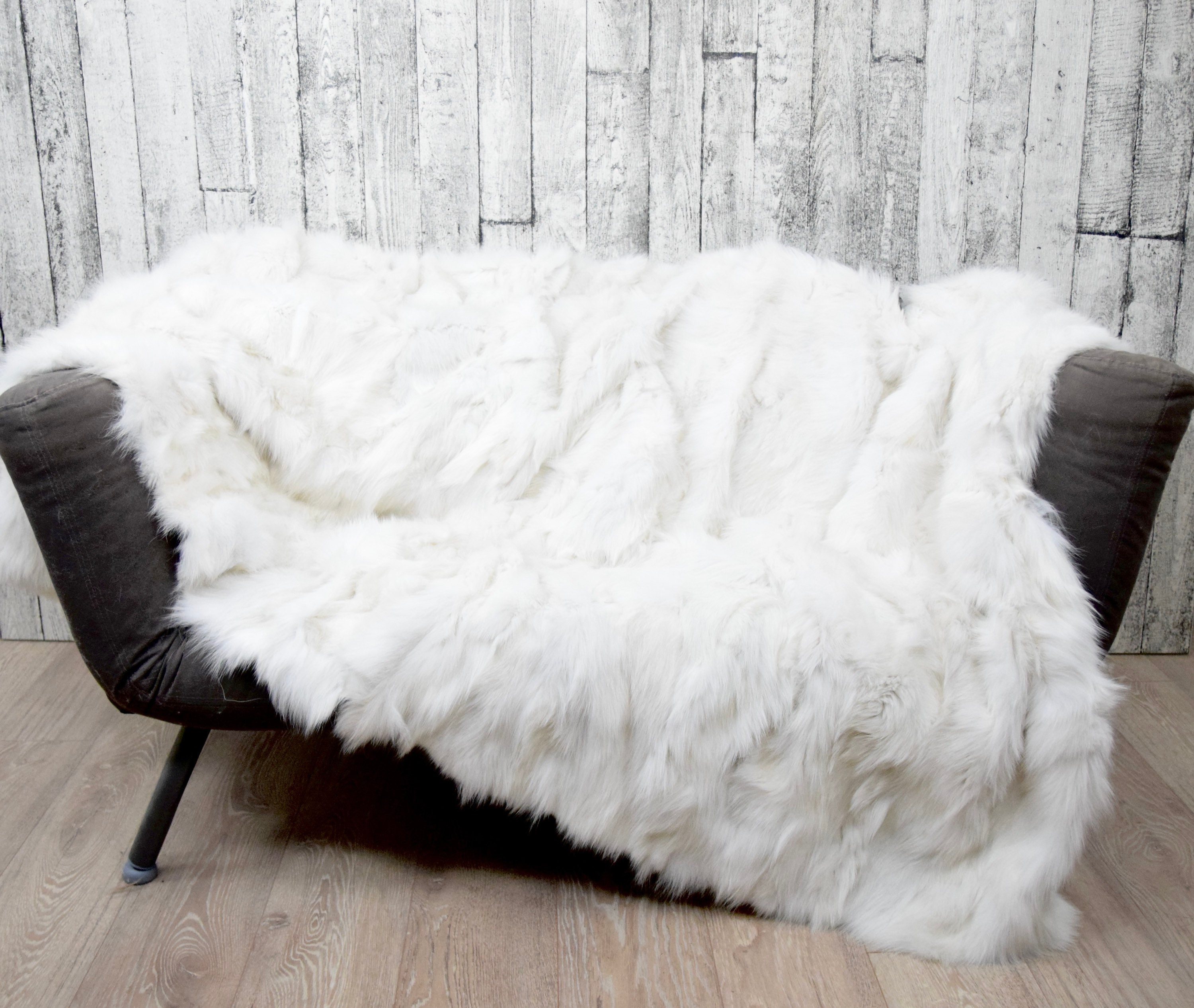 Authentic fur blanket sale
