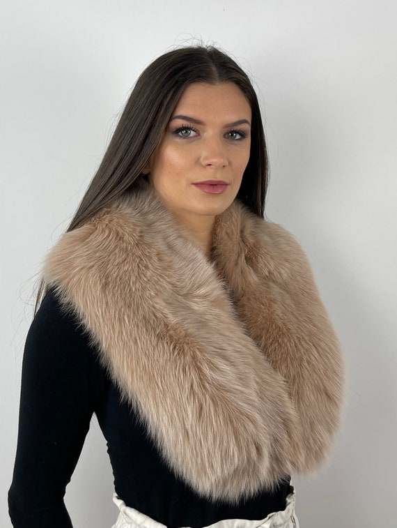 Luxury Fur fox collar, real fur stole